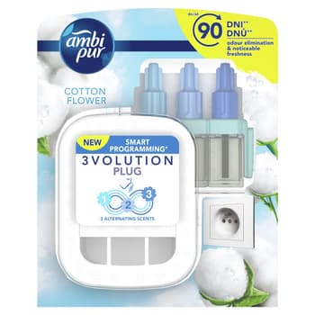 Elektryczny odświeżacz powietrza Ambi Pur 3Volution Cotton zestaw startowy