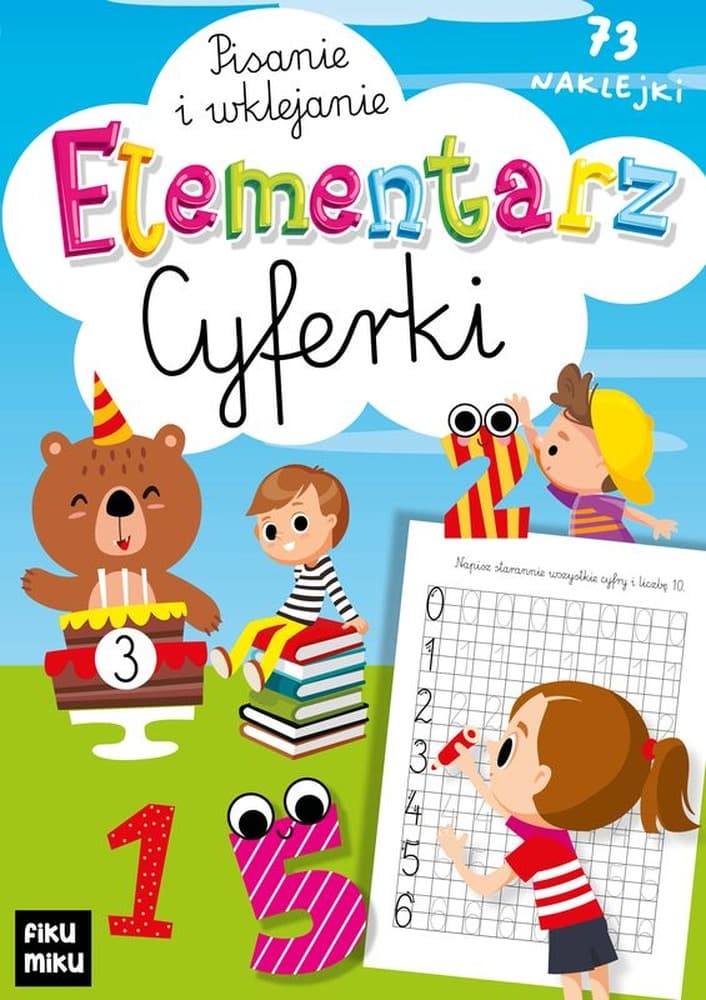 Kolorowanka z wykrojnika FIKU MIKU Elementarz cyferki