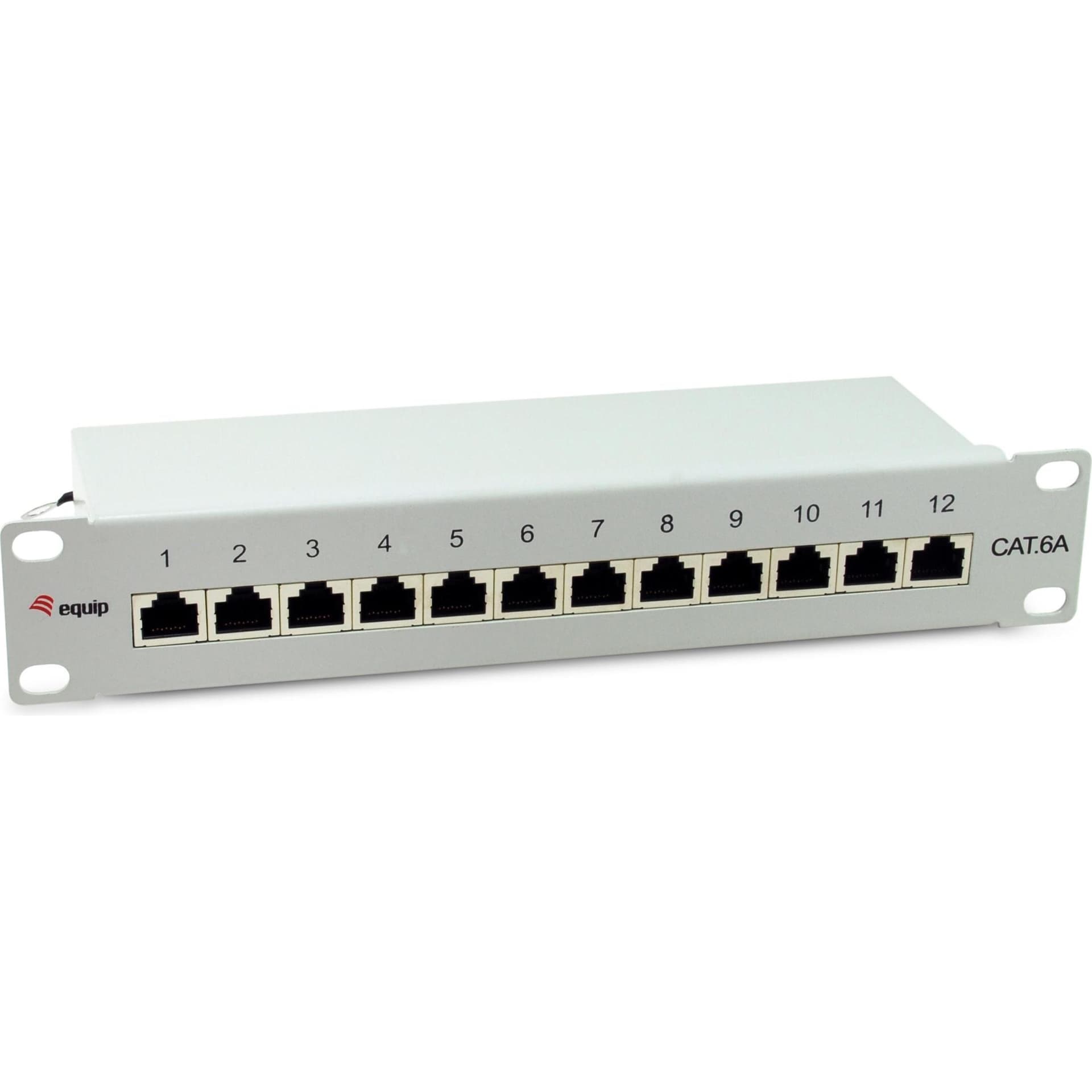 Equip Patchpanel 12xRJ45 Cat6a Desktop 500MHz RAL7035