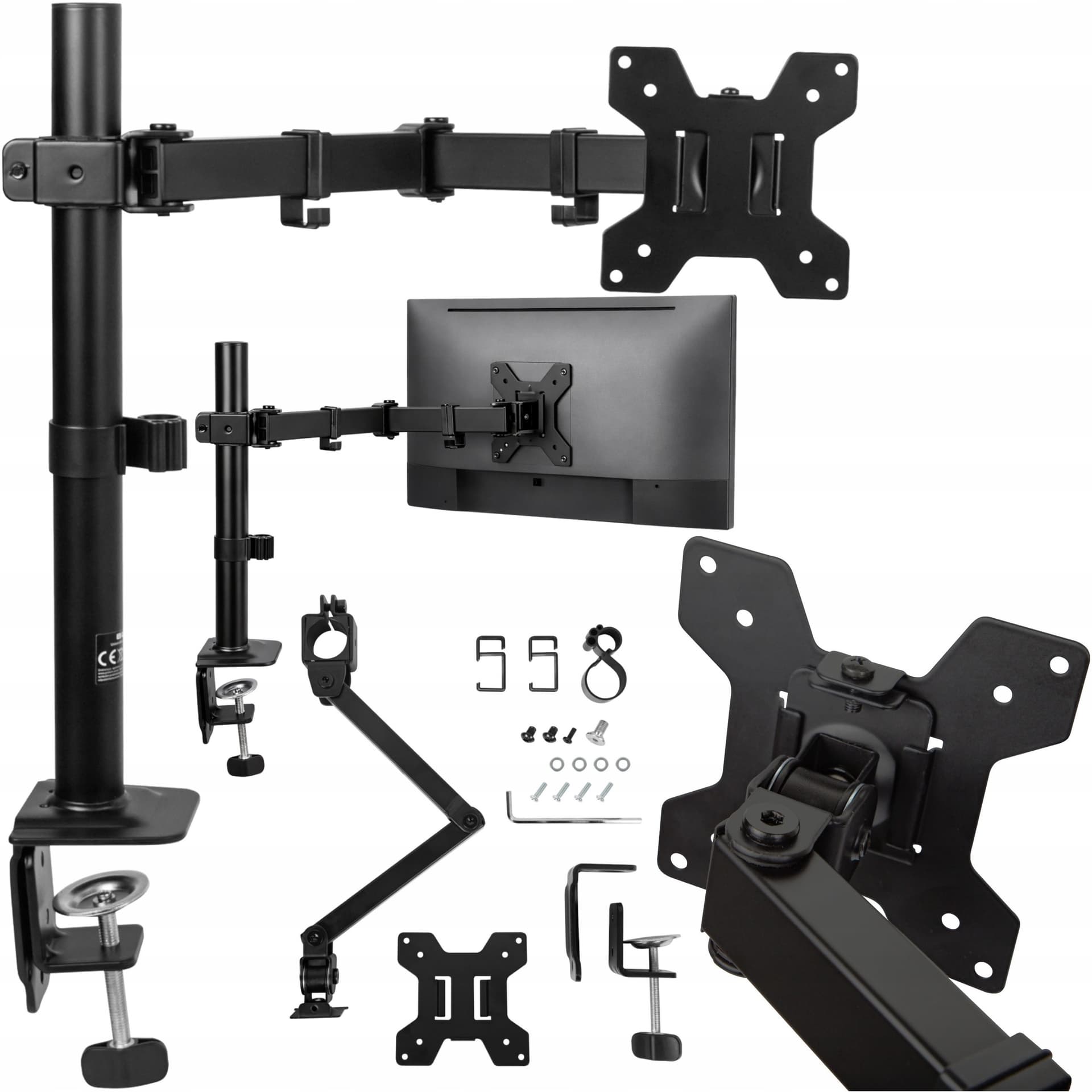 Equip Uchwyt biurkowy 17-49" z sprężyną gazową do 20kg