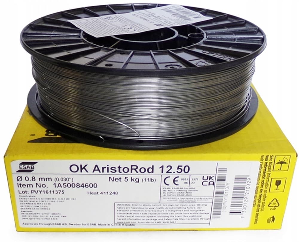 ESAB OK ARISTOROD 12.50 D0.8 5KG - drut spawalniczy