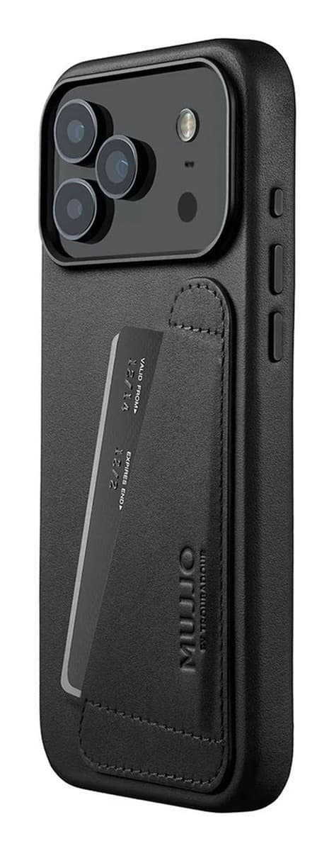 Etui skórzane Mujjo Wallet do iPhone 17 Pro Max z MagSafe (czarne)