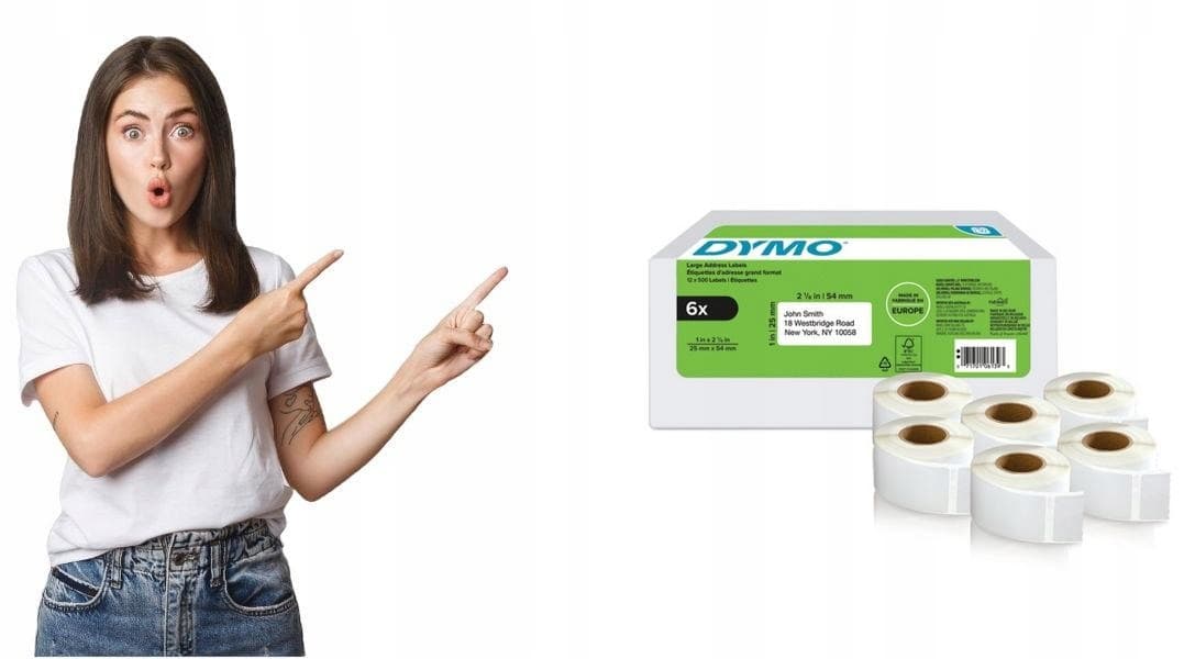 Etykiety DYMO LW adresowe duże 25 x 54 mm