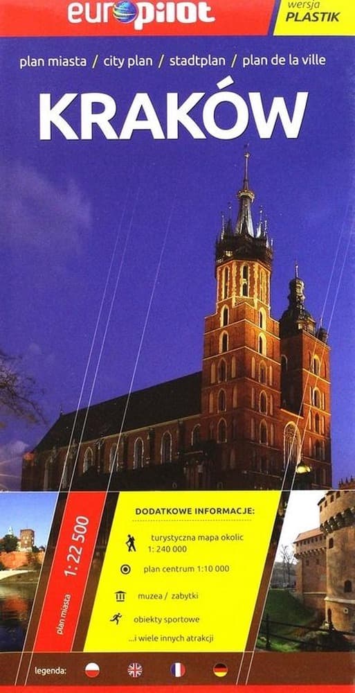 Mapa Turystyczna EuroPilot Plan Krakowa - Przewodnik Miejski