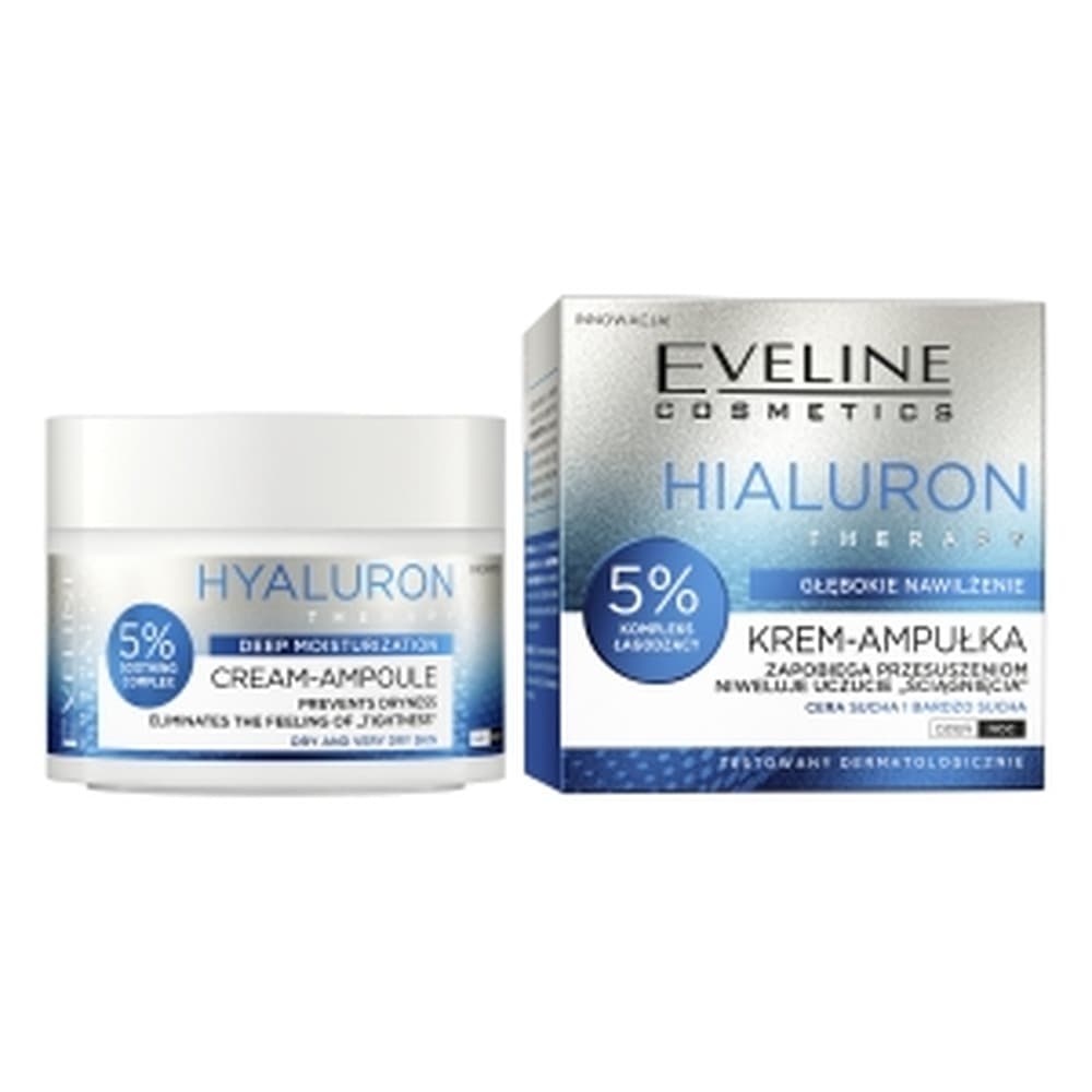 Krem-ampulka do twarzy Eveline Hialuron głębokie nawilżenie 50 ml