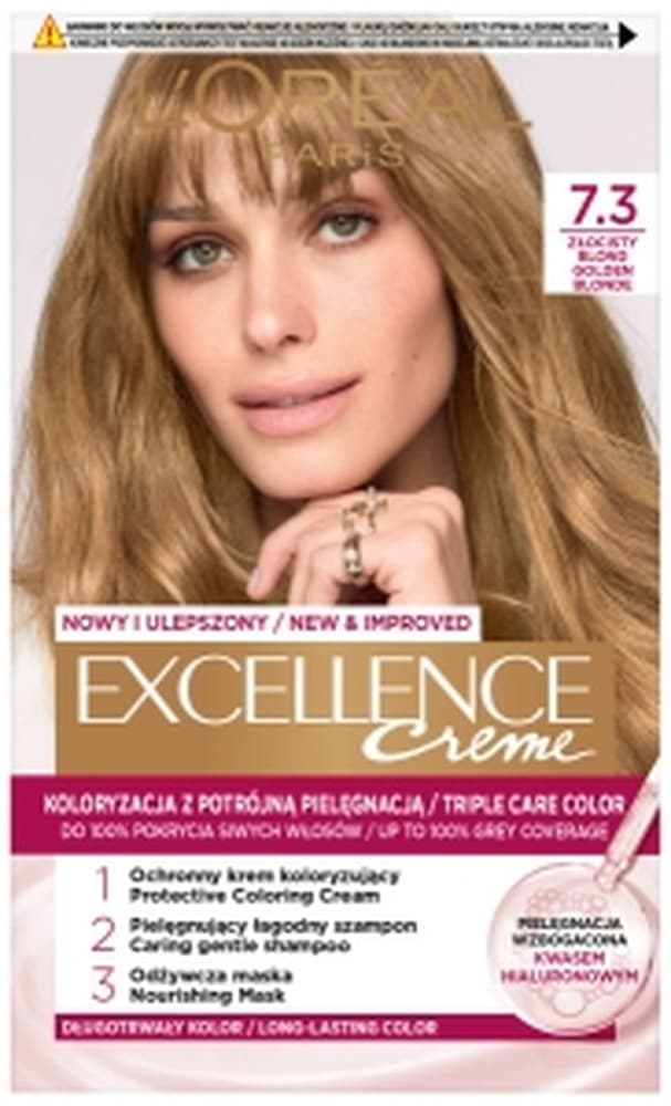 Excellence Farba do włosów Creme 7.3 Złocisty Blond L'Oréal Paris