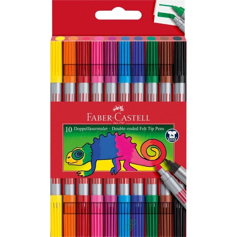 Faber-Castell Flamastry dwustronne 10 kolorów