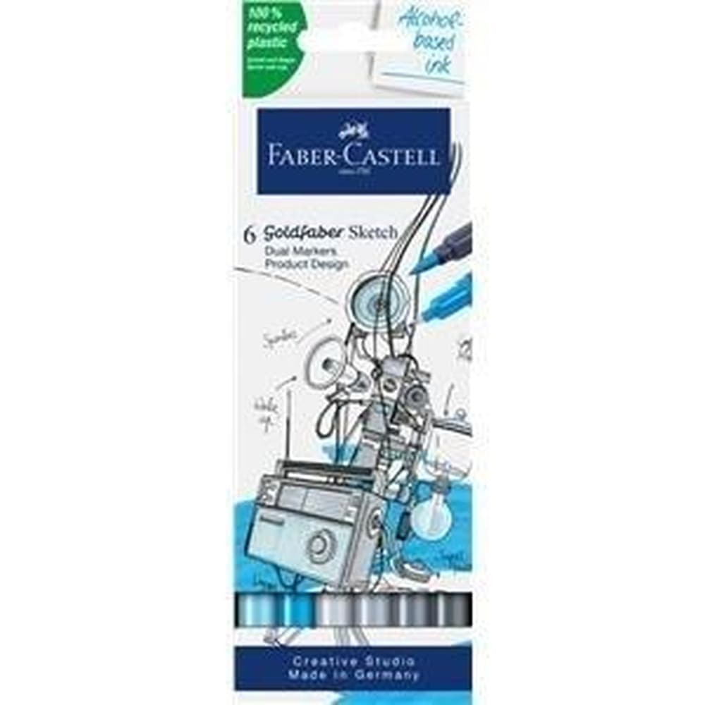Faber-Castell Pisaki akwarelowe Goldfaber Aqua fantasy 6 sztuk