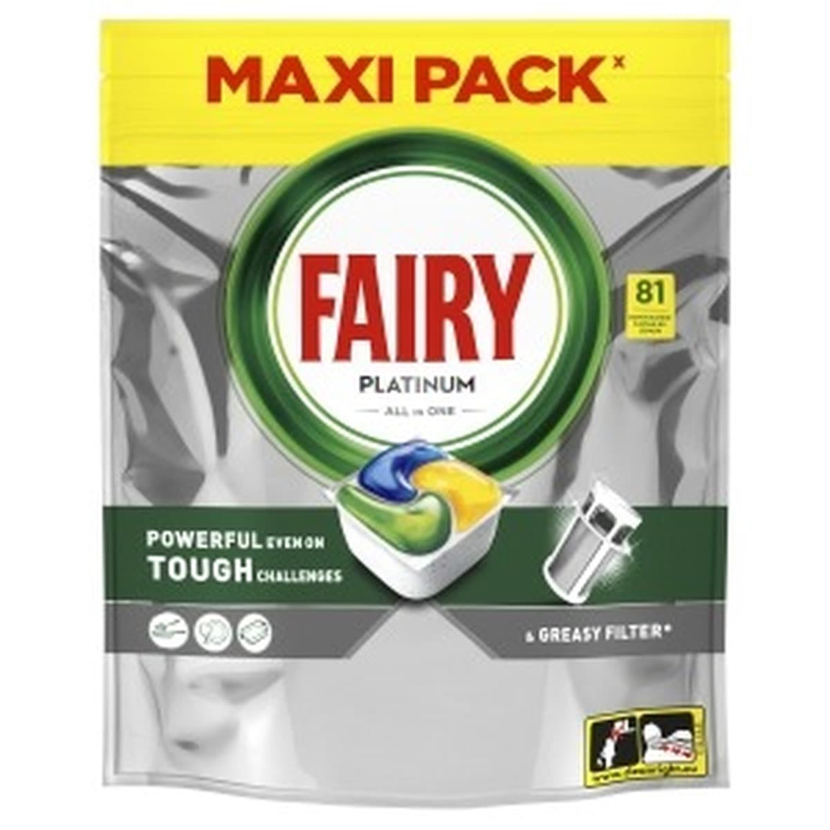 Fairy Platinum All in One Kapsułki do zmywarki 81 szt.