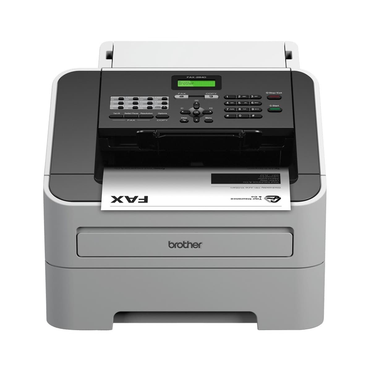 Faks laserowy Brother FAX-2840, 33,6 Kbit/s, A4, Czarny/Szary