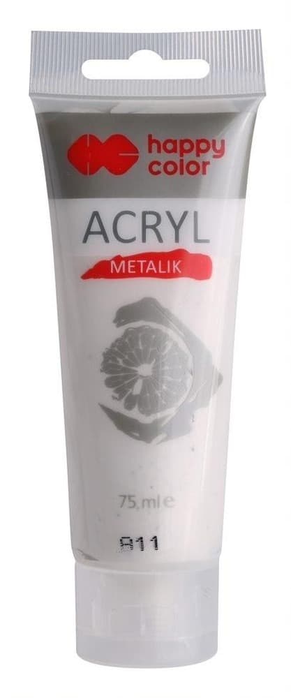 Farba akrylowa Happy Color satynowe srebro 75 ml