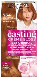 Farba do włosów L'Oréal Casting Crème Gloss 734 Bursztynowy Miód