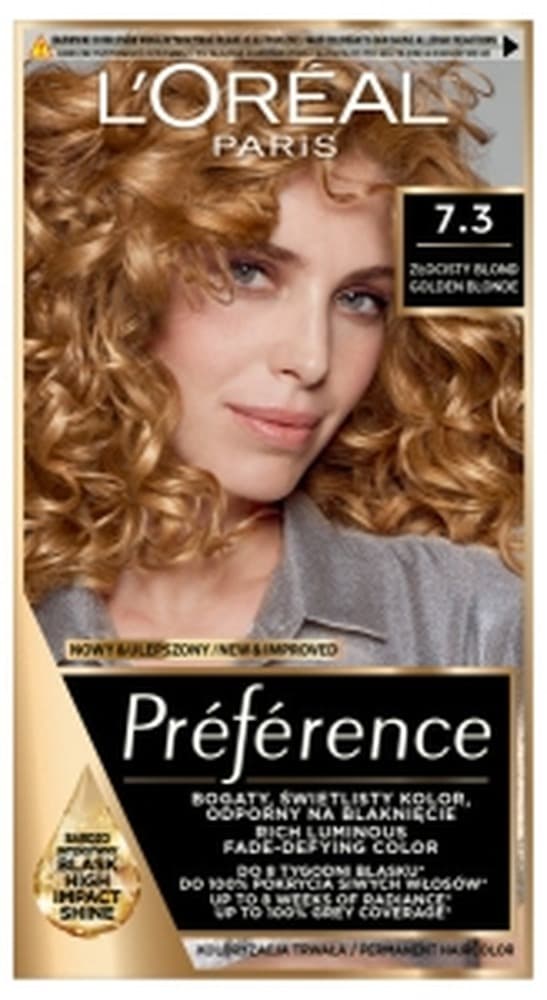 Farba do włosów L'Oréal Paris Preference 7.3 Złocisty Blond