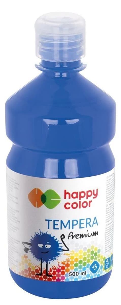 Farba tempera Premium Happy Color niebieska 500 ml
