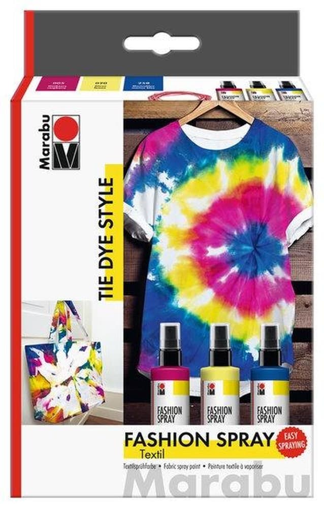 Farby do tkanin w sprayu Tie Dye 4 sztuki