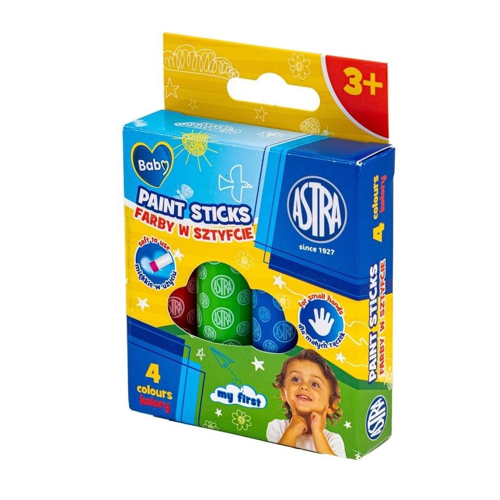 Farby w sztyfcie okrągłe Jumbo Astra Baby 4 kolory