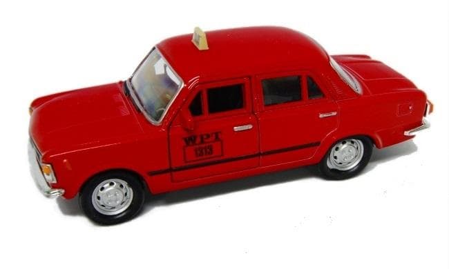 Model samochodu Fiat 125p Taxi czerwony 1:39 Welly