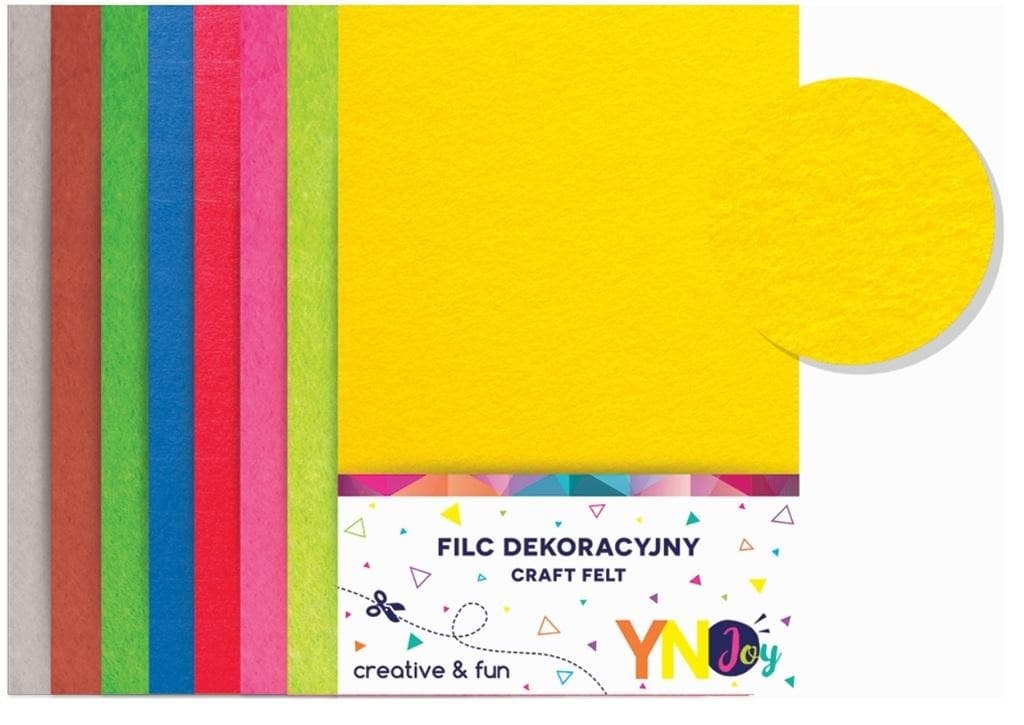 Filc dekoracyjny Noster 8 arkuszy A4 intensywne kolory
