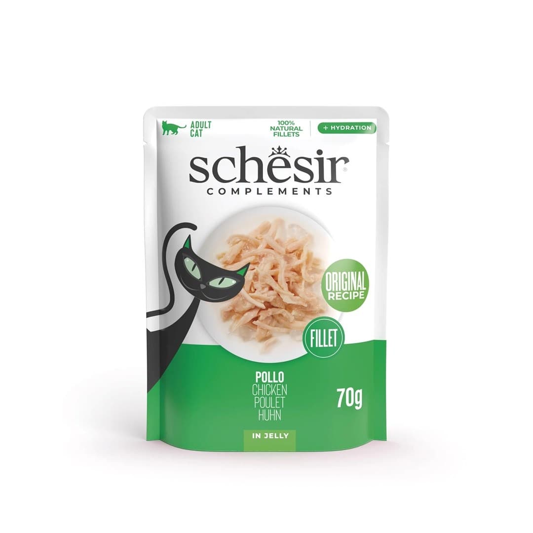 Schesir Adult Fileciki Kurczak dla kotów 70g