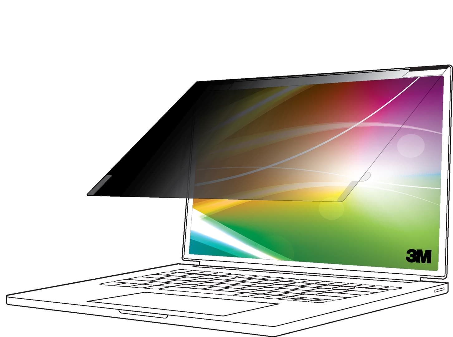 Filtr prywatyzujący do laptopa z jasnym ekranem 16 cali