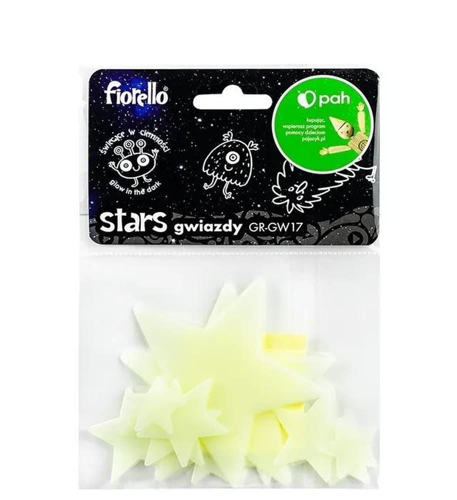 Fiorello Ozdoby Fluorescencyjne Gwiazdki 24 sztuki Mix