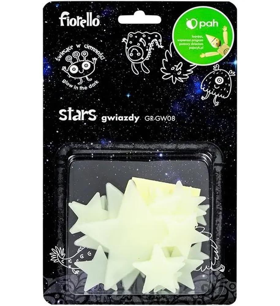 Fiorello Ozdoby Fluorescencyjne Gwiazdki 24 sztuki Mix