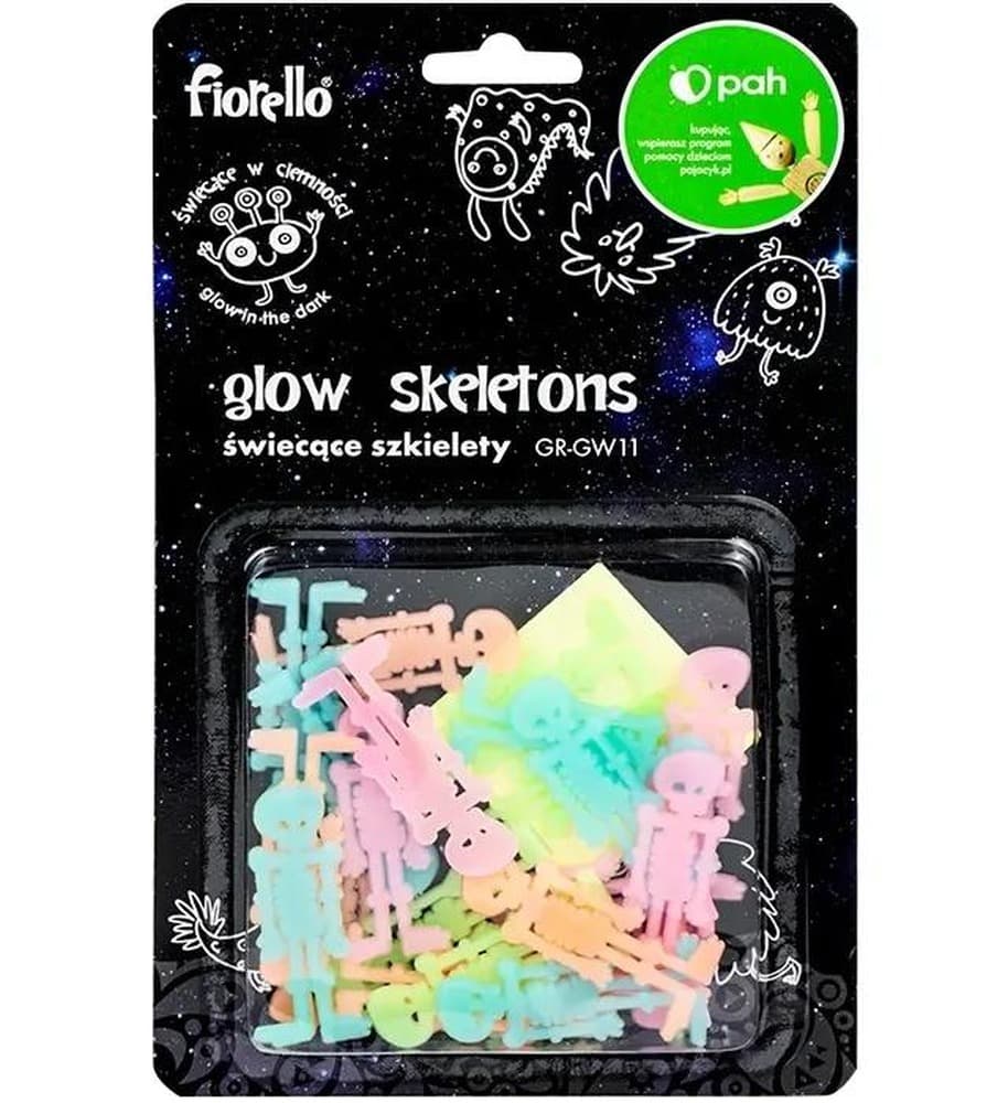 Ozdoby fluorescencyjne Dinozaury Fiorello 24 sztuki