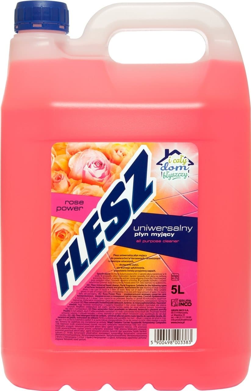Flesz płyn uniwersalny o zapachu róży 5 litrów