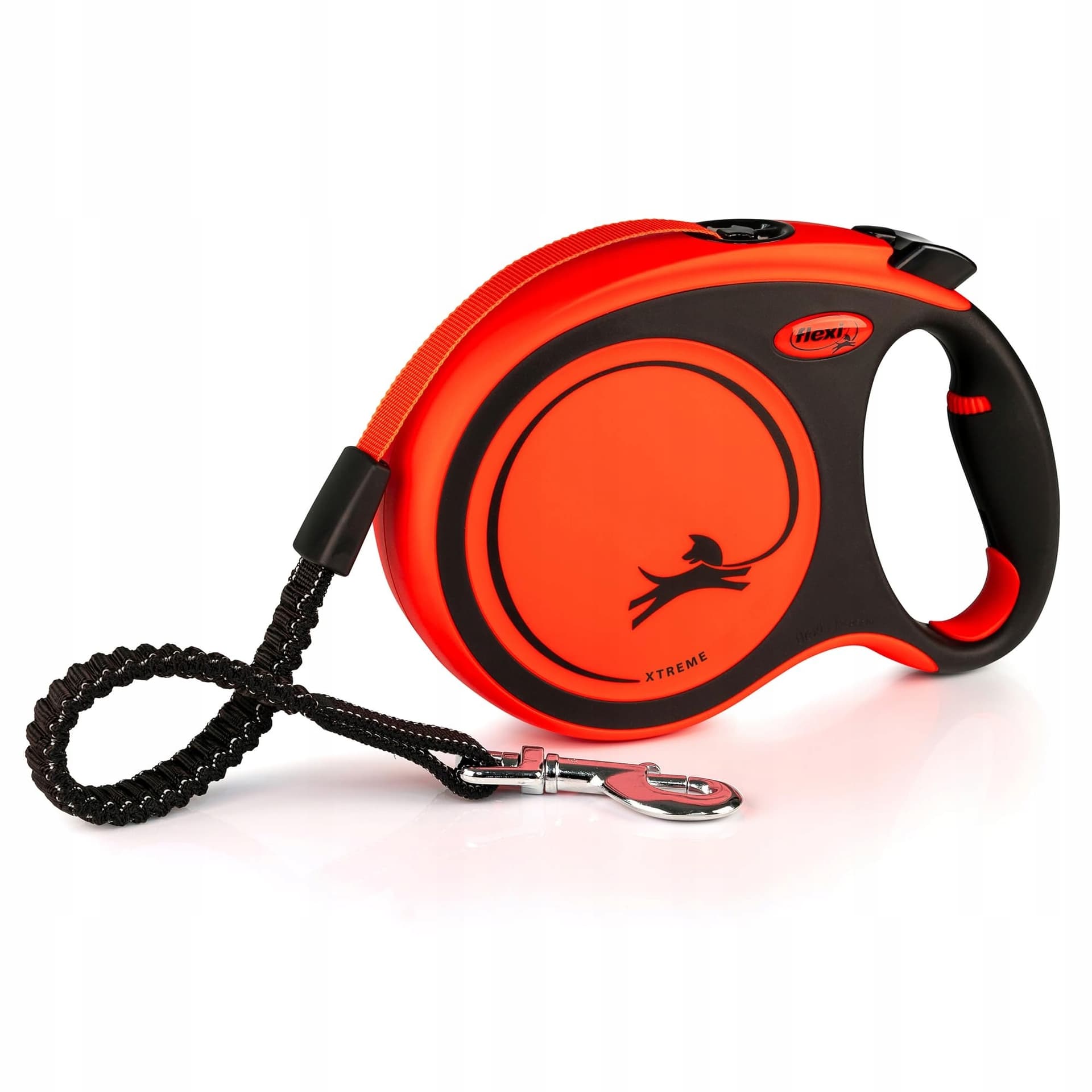 FLEXI Smycz XTREME L taśma 8 m - do 55 kg pomarańczowa