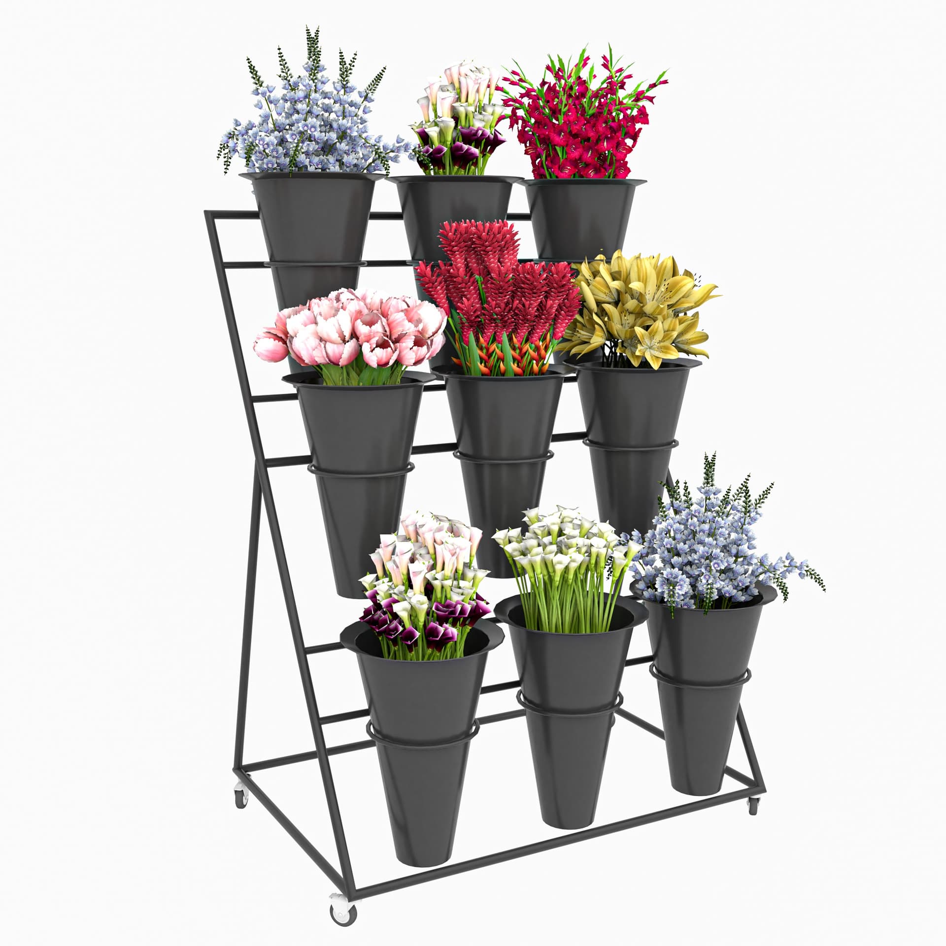 Doniczka ceramiczna Flower Pot LT14357-3S/DISPLAY 3 sztuki