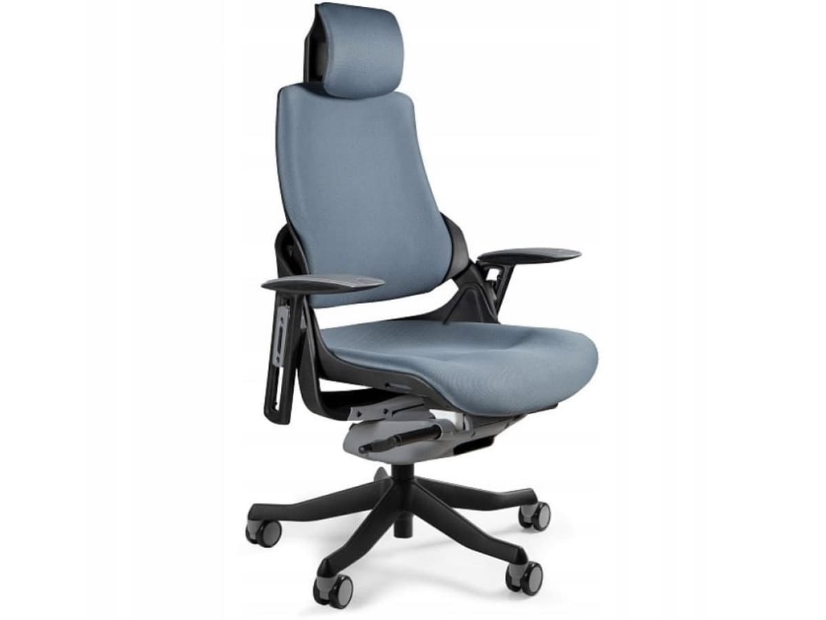Fotel biurowy Wau BL417 ergonomiczny, regulowany, szary/czarny