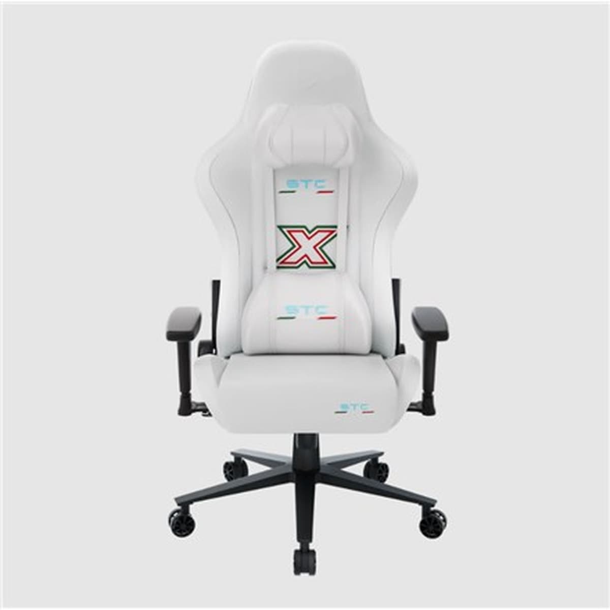 Fotel do gier STC X Hardcore biały z podłokietnikami 3D