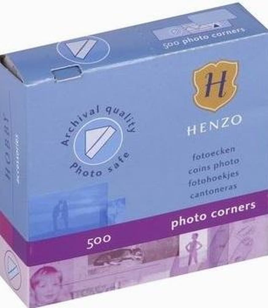 Fotonarożniki transparentne samoklejące 500 sztuk Henzo