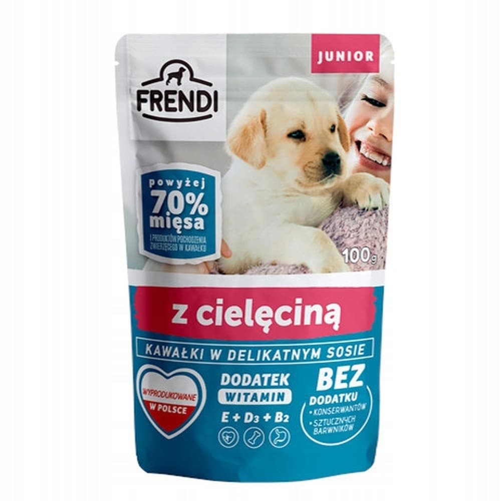 Frendi Junior Kawałki z cielęciną w sosie dla psa 100 g