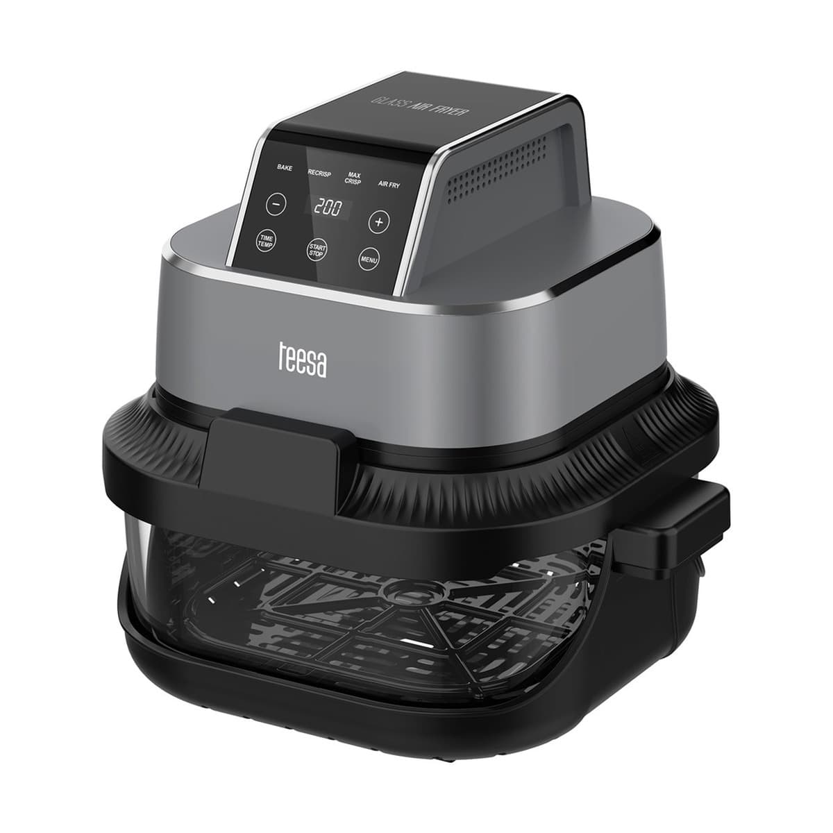 Frytkownica beztłuszczowa TEESA GLASS AIR FRYER 4L, 1.5L, 1500W