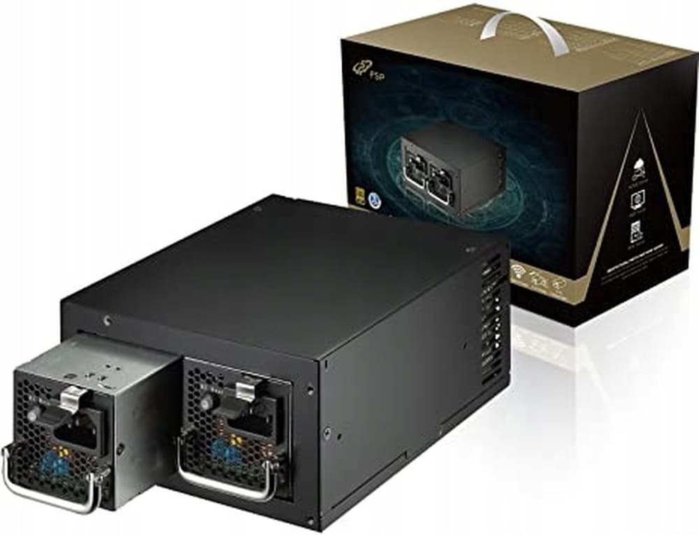 FSP Twins PRO 700W - Moduł Zasilaczy ATX PS/2, 20+4 pin, Czarny