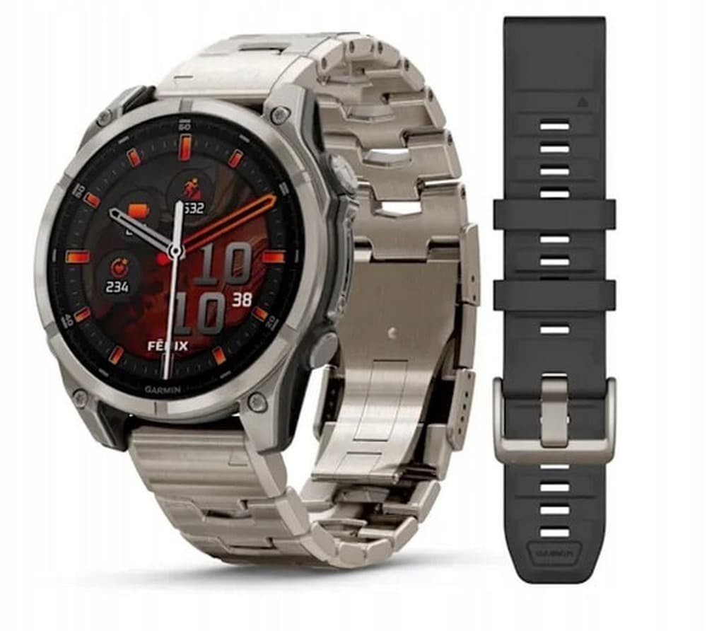 Garmin Fenix 8 Amoled 47mm Sapphire Stainless Steel Bracelet - Zegarek sportowy