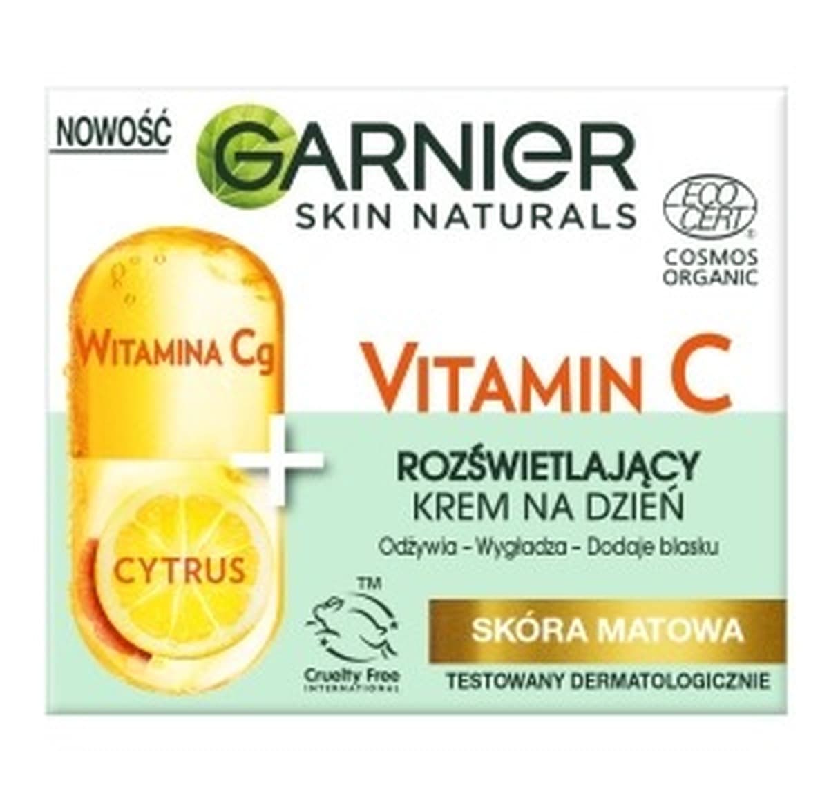 Garnier Krem do twarzy z witaminą C 50ml rozświetlający matujący
