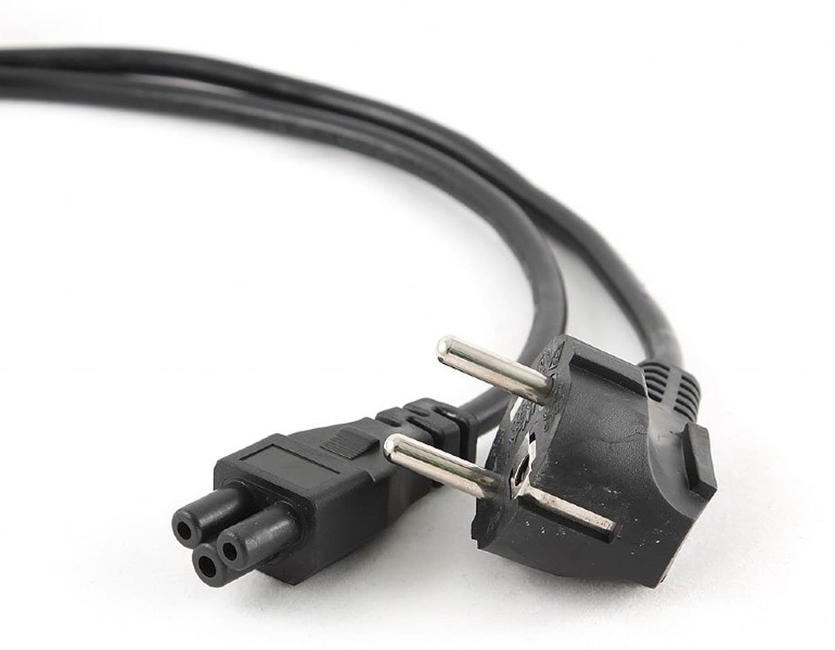Kabel zasilający do notebooka Gembird koniczynka CEE 7/7 -> C5 (3 pin) VDE 3 m czarny