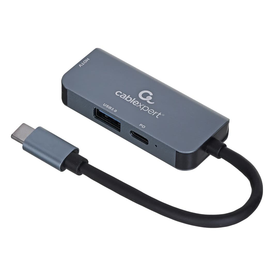 Gembird Multi Adapter USB Typ-C 3w1 Hub HDMI PD