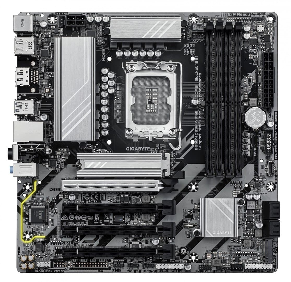 Gigabyte płyta główna B860M DS3H WIFI6E micro ATX Intel LGA 1851