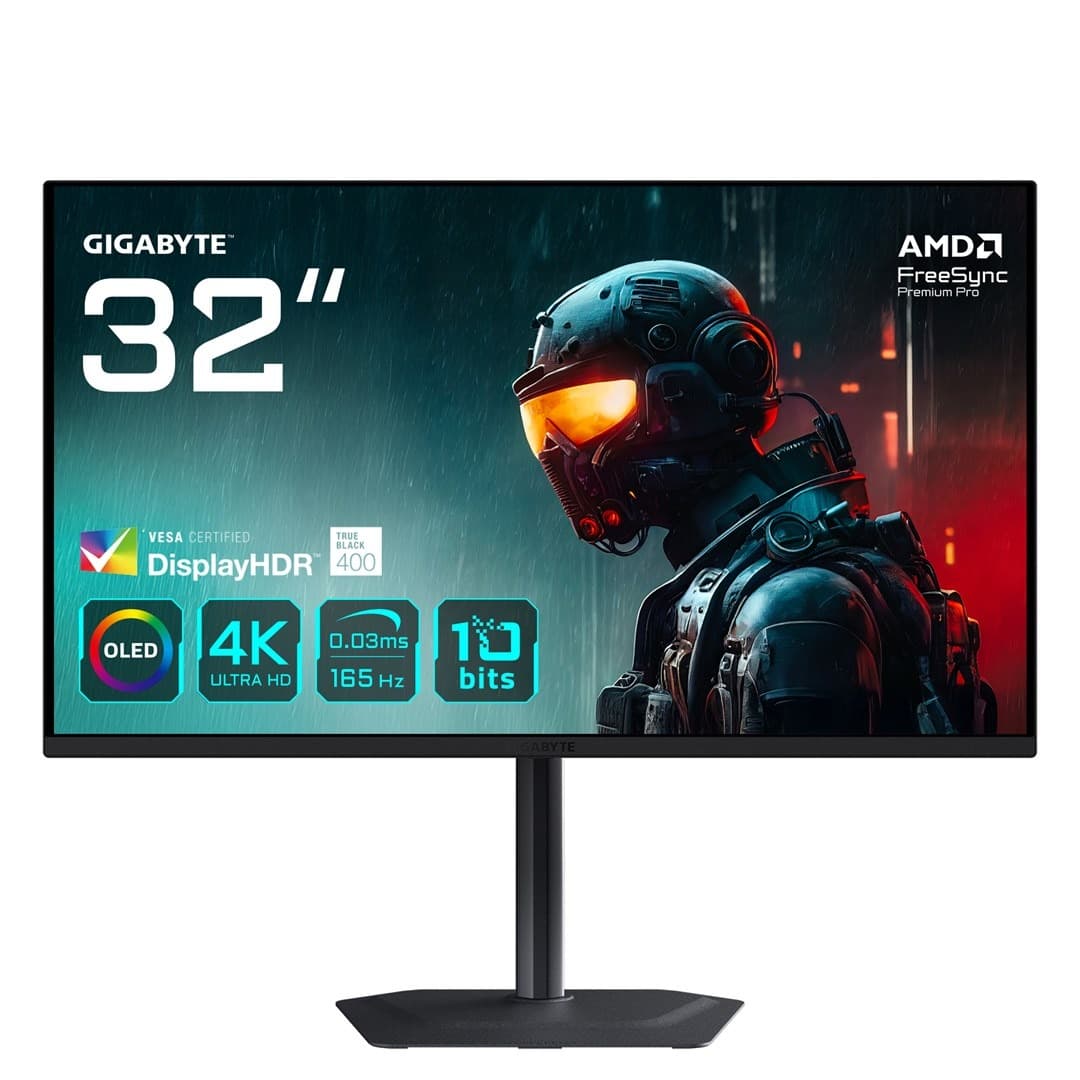 Gigabyte MO32U 80cm (31,5") 4K OLED Monitor Gamingowy 16:9 HDMI/DP/USB-C 165Hz 0,03ms AMD FreeSync