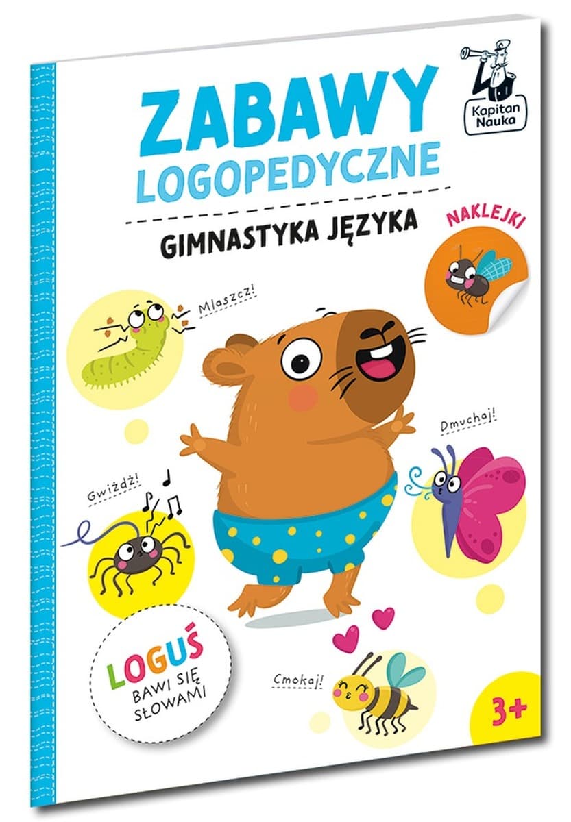 Gimnastyka języka Loguś bawi się słowami Zabawy logopedyczne Kapitan Nauka