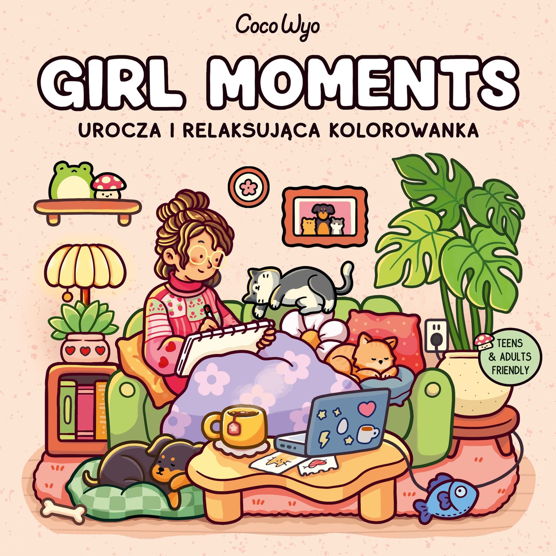 Girl Moments. Urocza i relaksująca kolorowanka
