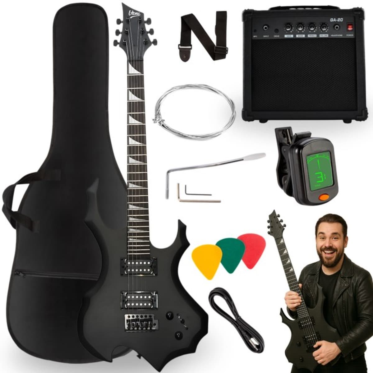 Gitara elektryczna V-TONE EGS 39 MBK 4/4 czarna