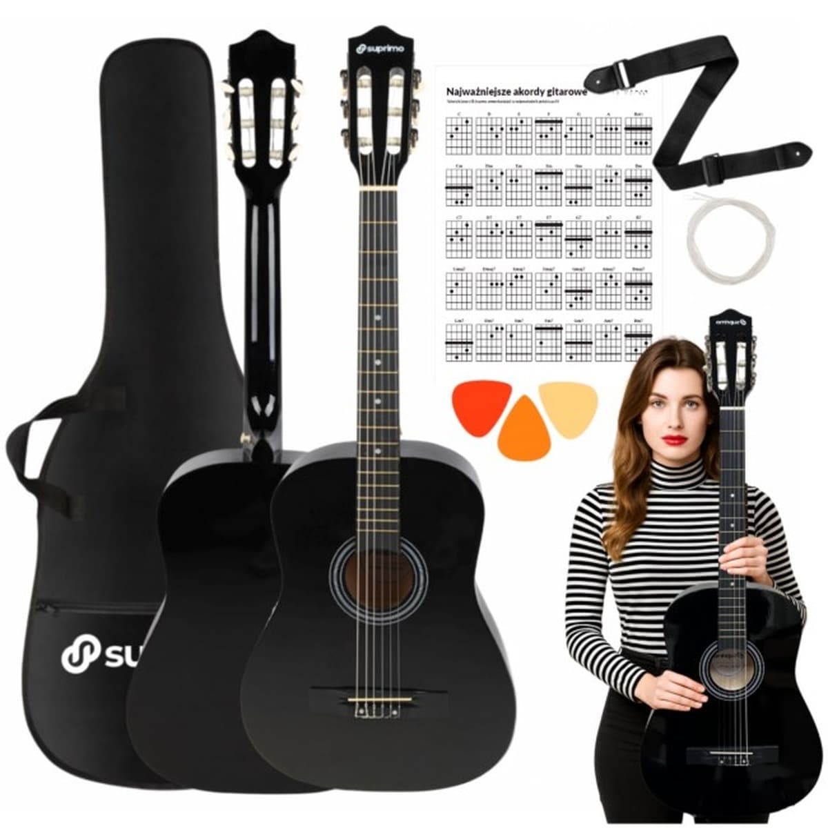Gitara klasyczna SUPRIMO CGS2 BK 4/4 czarna