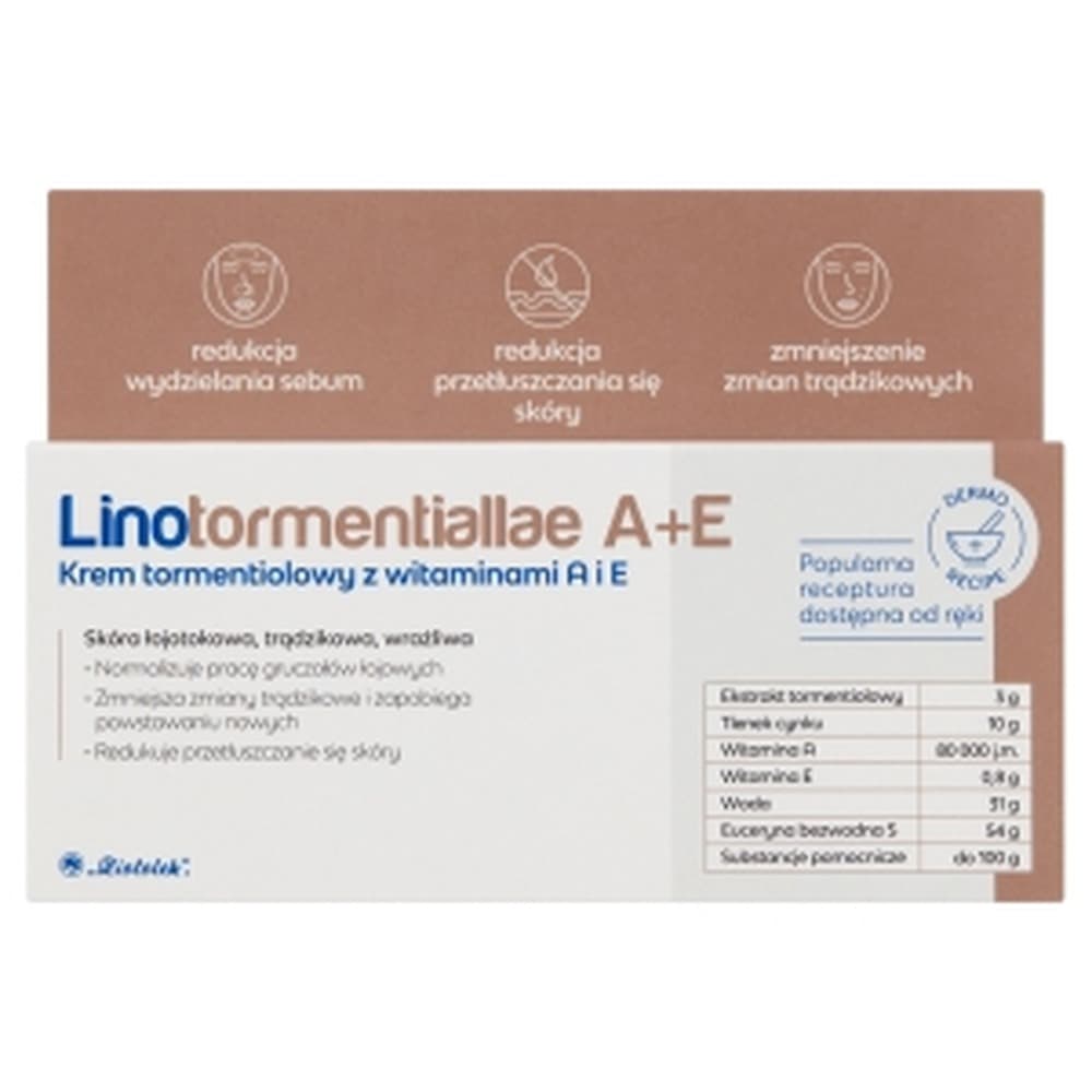 Ziololek krem Glinka Tormentiollae z witaminami A+E 50 g