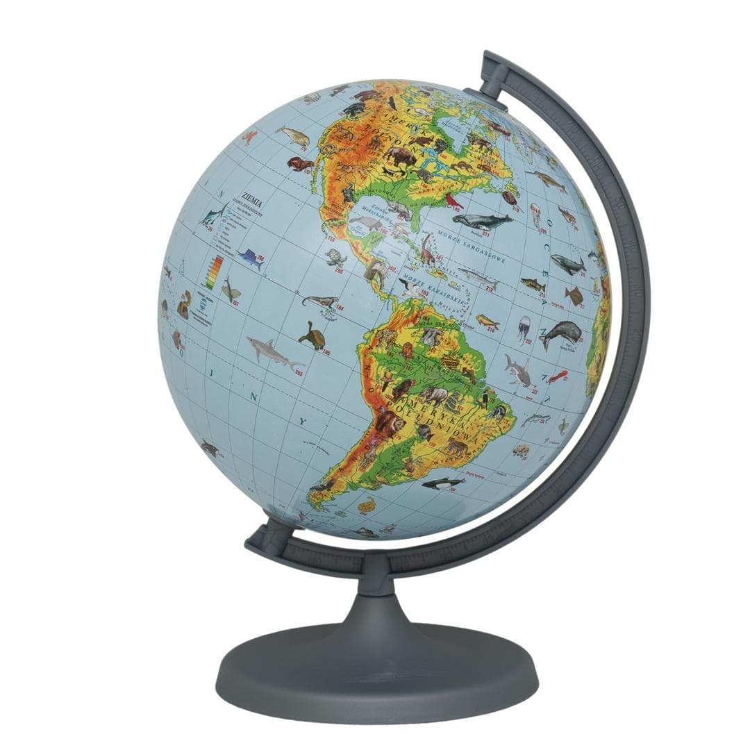 Globus zoologiczny edukacyjny 22 cm w kartonie