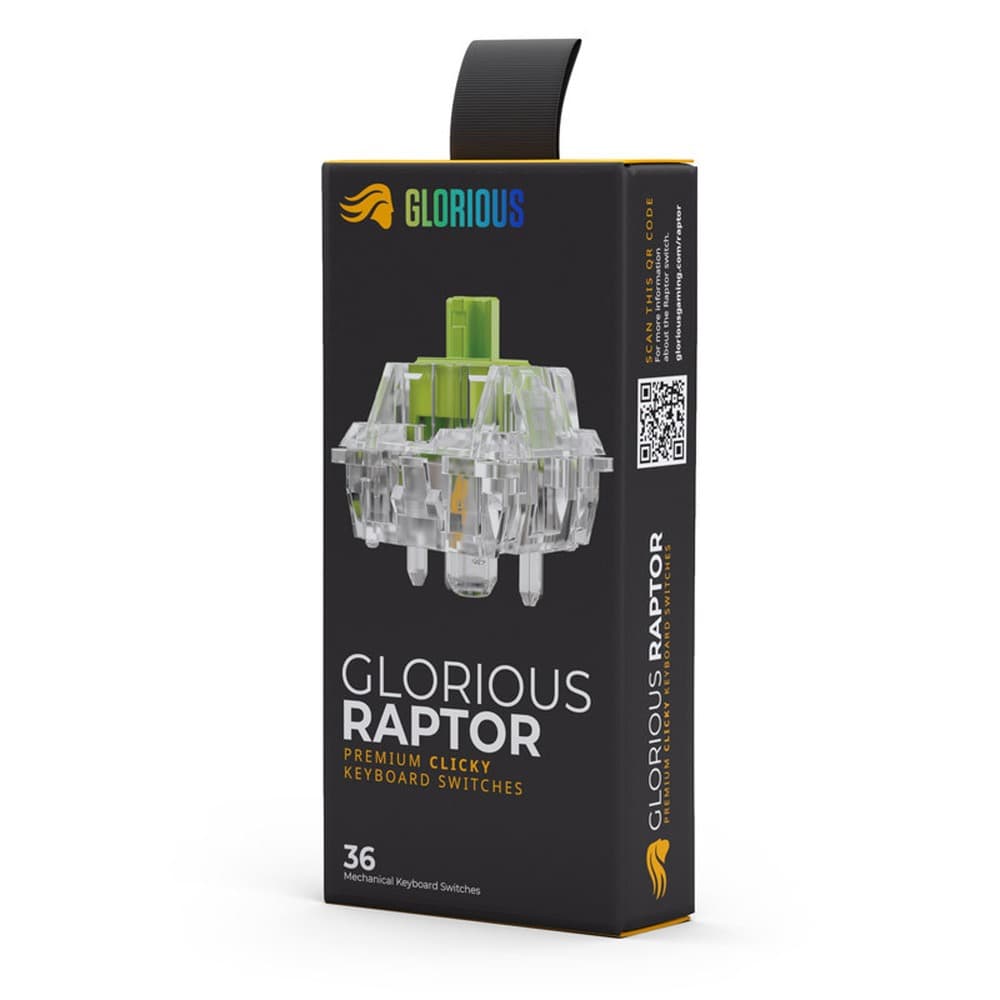 Glorious Raptor Switch mechaniczny 5-pin clicky MX-Stem 55g 36 sztuk