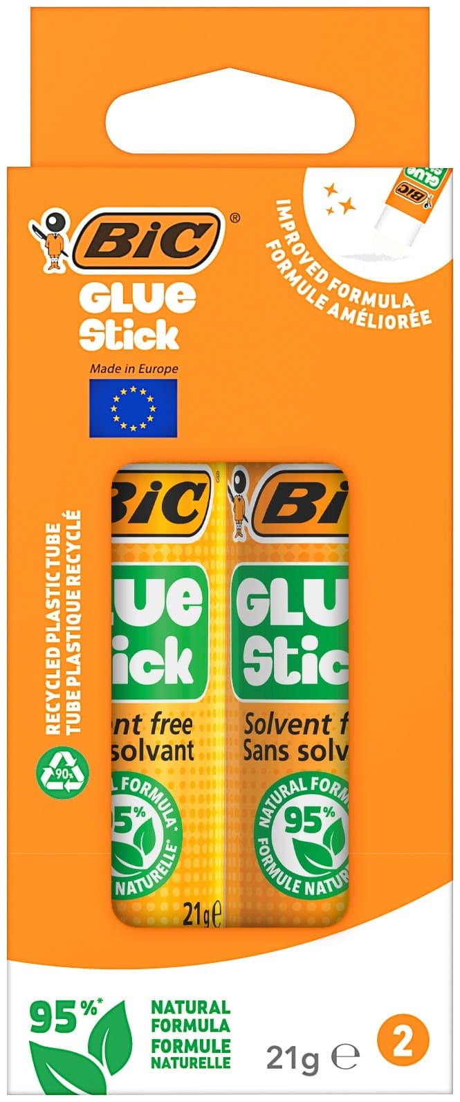 Glue Stick 95% ECOlustions 21g Klej B2 2 sztuki blister